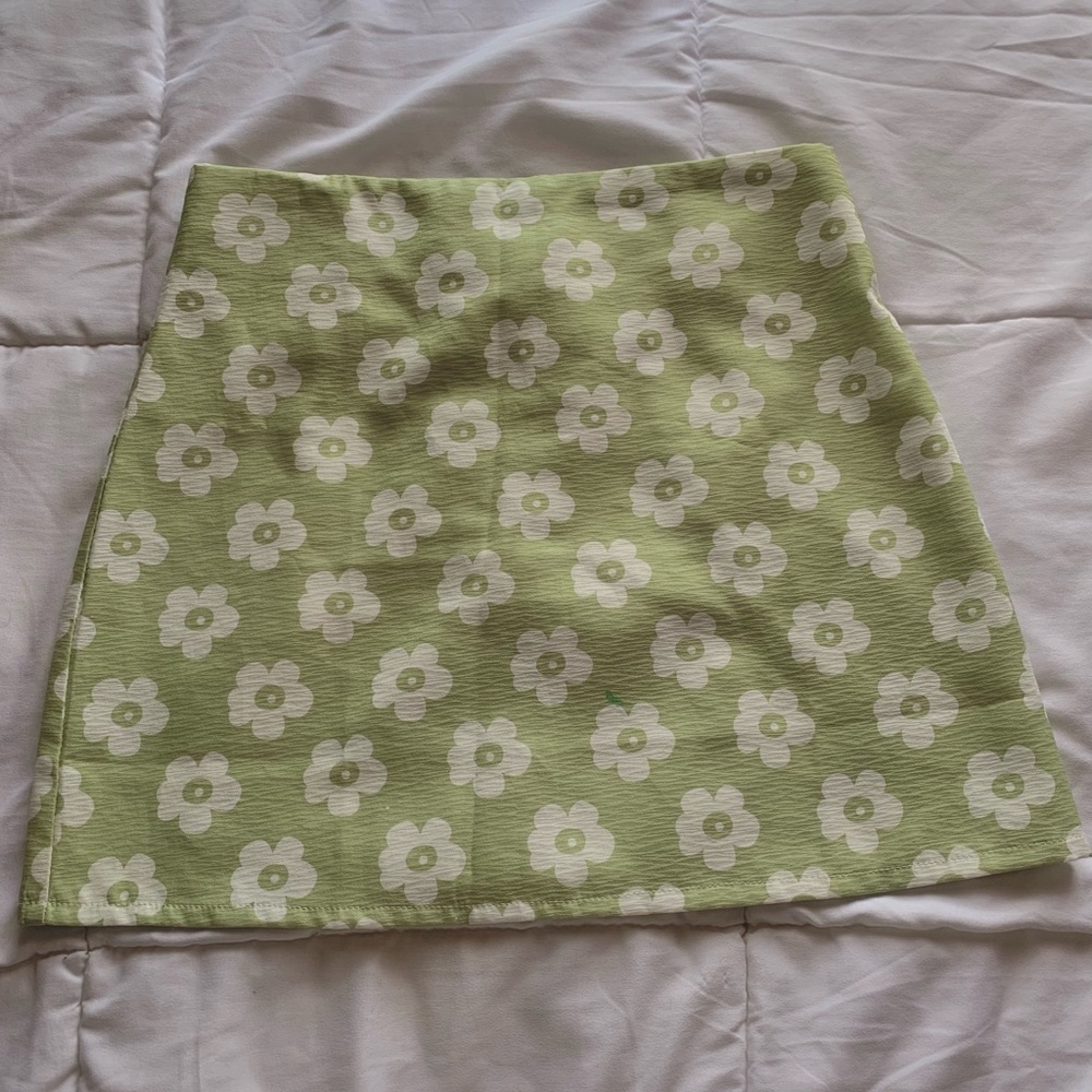 Green floral Skirt